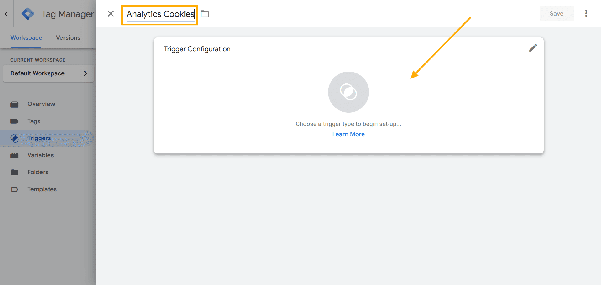 Name Analytics Trigger